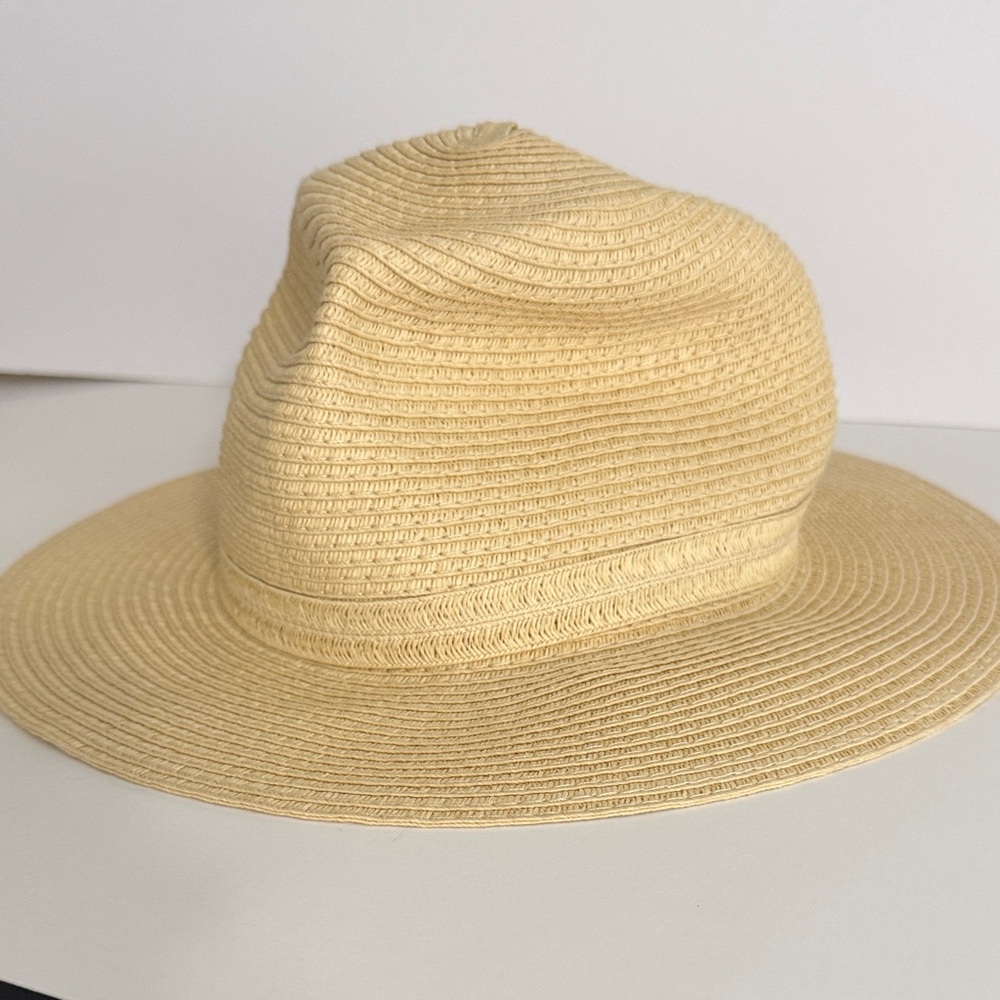 a new day Straw Fedora Hat in Light Beige